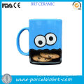 Stupid funny face ceramic Cookie Monster Mug